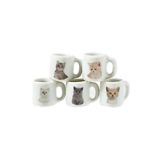 Tasses miniatures en céramique pour chat maison de poupée échelle 1:12 décora...