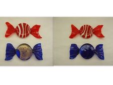 MURANO 2 BONBONS   EN VERRE COLORE VERRERIE D'ART 