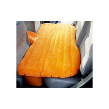 775310 Matelas de voiture gonflable avec pompe intégrée et 2 coussins Orange