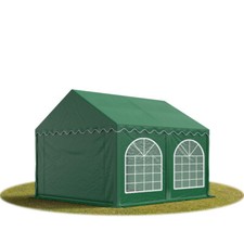Barnum tente de réception 3x3 m Bâche PVC vert foncé Cadre de sol