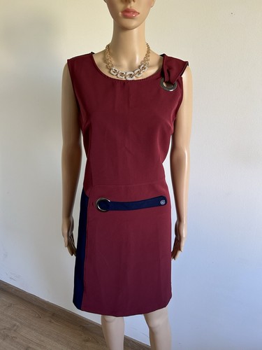 Robe bordeaux bleue marine - robe,