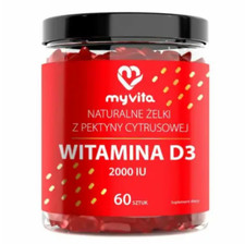 MyVita Vitamine D3 2000 UI, gelée de pectine d'agrumes, 60 gels