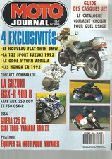 MOTO JOURNAL N°993 FLAT TWIN BMW / 125 SPORT SUZ 1992 / V-TWIN APRILIA / GILERA