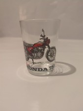 Verre à moutarde vintage moto shell