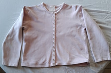 Agnès vintage années 90 b. Cardigan Snap Bébé Rose Made in France UK Taille 12