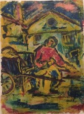 peinture sur papier Barcelone