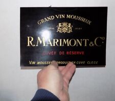 ANCIEN PANNEAU PUBLICITAIRE EN PLASTIQUE VIN MOUSSEUX R MARIMONT BISTROT BAR