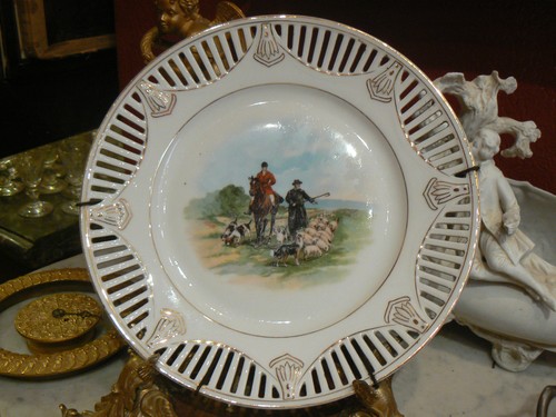 Ancienne assiette decorative - ancienne,