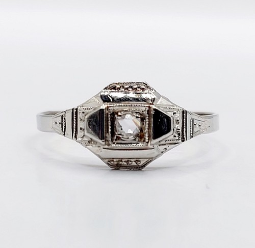 Bague art deco blanc - art,
