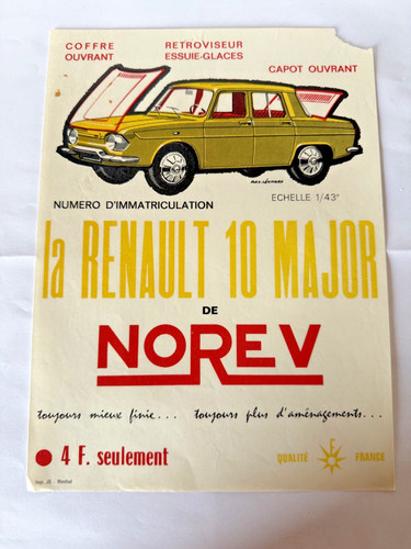 Norev affichette originale - norev,