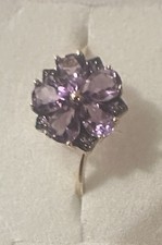 bague or 18 carats Fleur