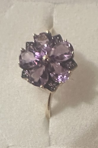 Bague carats fleur - 18,