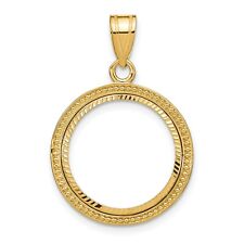 Pendentif En Or Jaune 14K Avec Monture À Griffe Pour Différentes Pièces