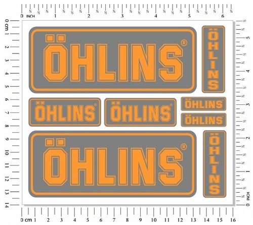 Ohlins fork shock stickers set - ohlins,