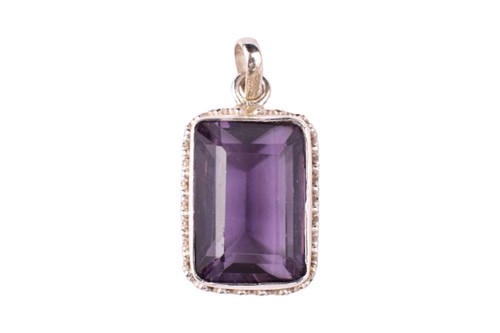 Pendentif pierre améthyste