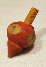 TOTON Ancien dé, jeu de comptoir, de bistrot 4 faces numérotées Toupie en bois