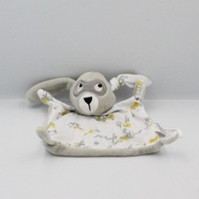 Doudou plat lapin gris blanc tigres masque IKKS - 24229