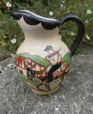 Gaitaud Grès d'Art Basques Pot à Lait paysans sur un âne 10cm de haut parfait é