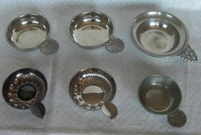 Lot de 6 tastevins anciens en étain et métal argenté dont Christofle