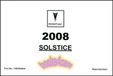 Solstice 2008 Pontiac Propriétaires Manuel PROPRIÉTAIRE Livre 08 Gxp Convertible