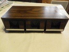 ancienne boite de rangement de cassettes audio 3 tiroirs  vintage