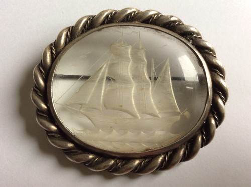 Broche argent lucite - broche,