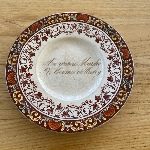 Assiette ancienne grand - assiette, au