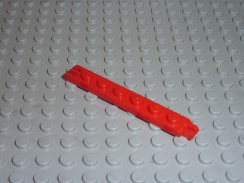 Lego red hinge - lego, plate