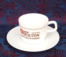 ARCOPAL * CHOCOLAT VAN HOUTEN * 1 tasse diam 8,3 x 7 + 1 soucoupe diam 16 cm