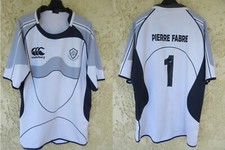 Maillot rugby CASTRES OLYMPIQUE porté n°1 vintage CANTERBURY shirt blanc XXXL