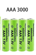 ☆ LOT 4 PILES   rechargeables BATTERIES ACCU LR03  AAA 3000 mAh  Neuves  ☆