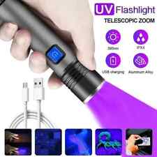 Lampe Torche de poche rechargeable LED UV blacklight Lumière noire Ultraviolet