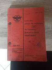 Livret Piece Detachee Hanomag