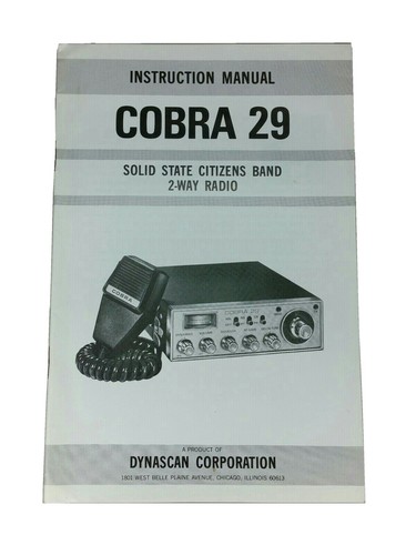 Cobra radio instruction - cb,