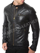 Homme Noir Véritable Cuir