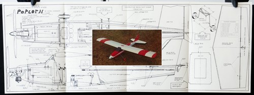 Plan avion popcorn 1 - rc popcorn,, 1.36m