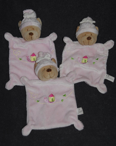 Lot doudou plat - doudou, ours