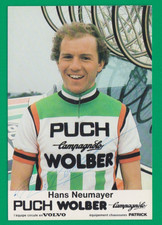 CYCLISME carte cycliste HANS NEUMAYER équipe PUCH WOLBER 1981 Signée