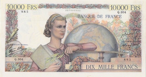 10000 francs génie - francs,