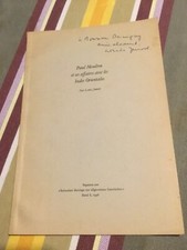 Paul Moultou ses affaires avec les Indes Orientales Louis Junod 1948 Autographe