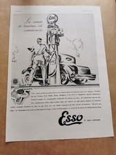 Publicité de 1931 ESSO station service, Mathis, Bugatti, Dalage, Peugeot 3258