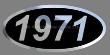 Adhésif  1971 noir chrome valorisation année production RENAULT MERCEDES ALFA MG