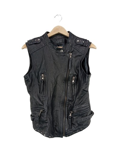 Oakwood gilet cuir dames - en,