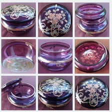 Bonbonnière verre mauve