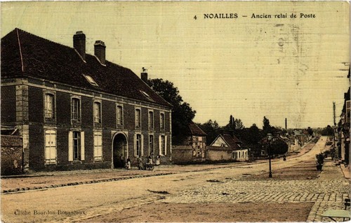 Old postcard noailles post - old,