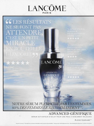 Publicité papier sérum - publicité,