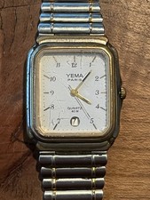 montre YEMA PARIS QUARTZ 40M avec dateur du jour
