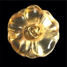 Broche KENZO  Fleur Flower Metal Doré Et Résine vintage signée Haute Couture