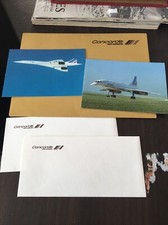 Lot 2 Cpa Concorde Air France Avec Deux Enveloppes Et Pochette Avion Ancien