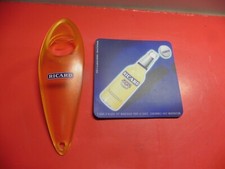 Décapsuleur Ricard jaune 2002 + 1 sous Bock canette Ricard
